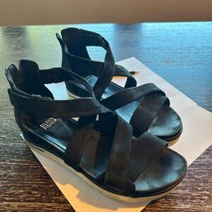 Eileen Fisher Black Strappy Sandals